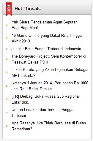 Indeks Hot Threads Bulan Juli 2013 (Part 05)