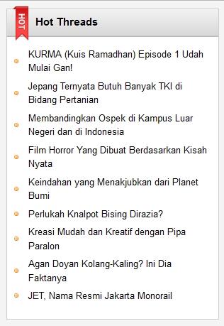 Indeks Hot Threads Bulan Juli 2013 (Part 05)