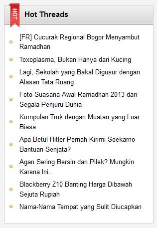 Indeks Hot Threads Bulan Juli 2013 (Part 05)