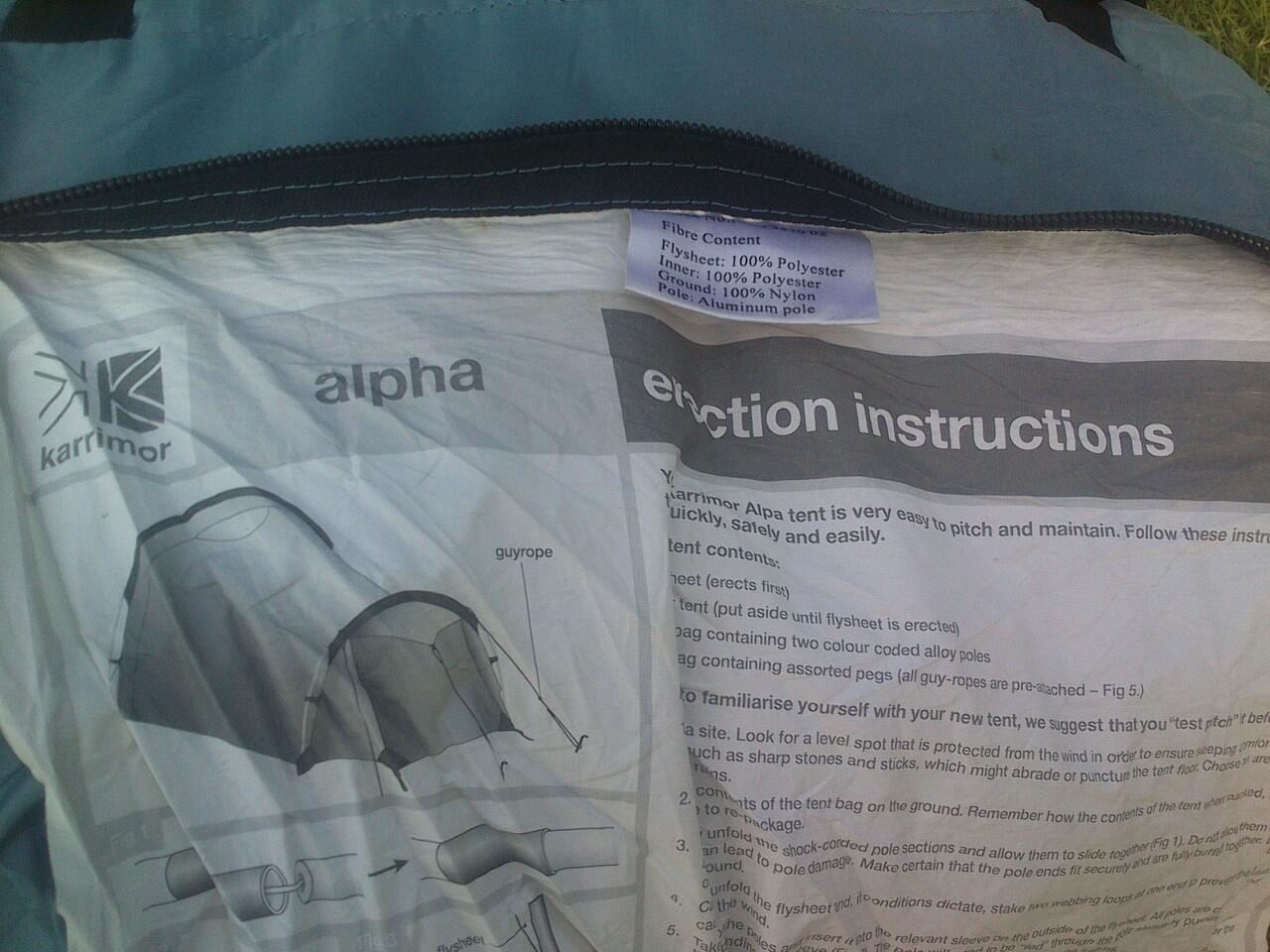 jual tenda karrimor ALPHA 100%original 2nd