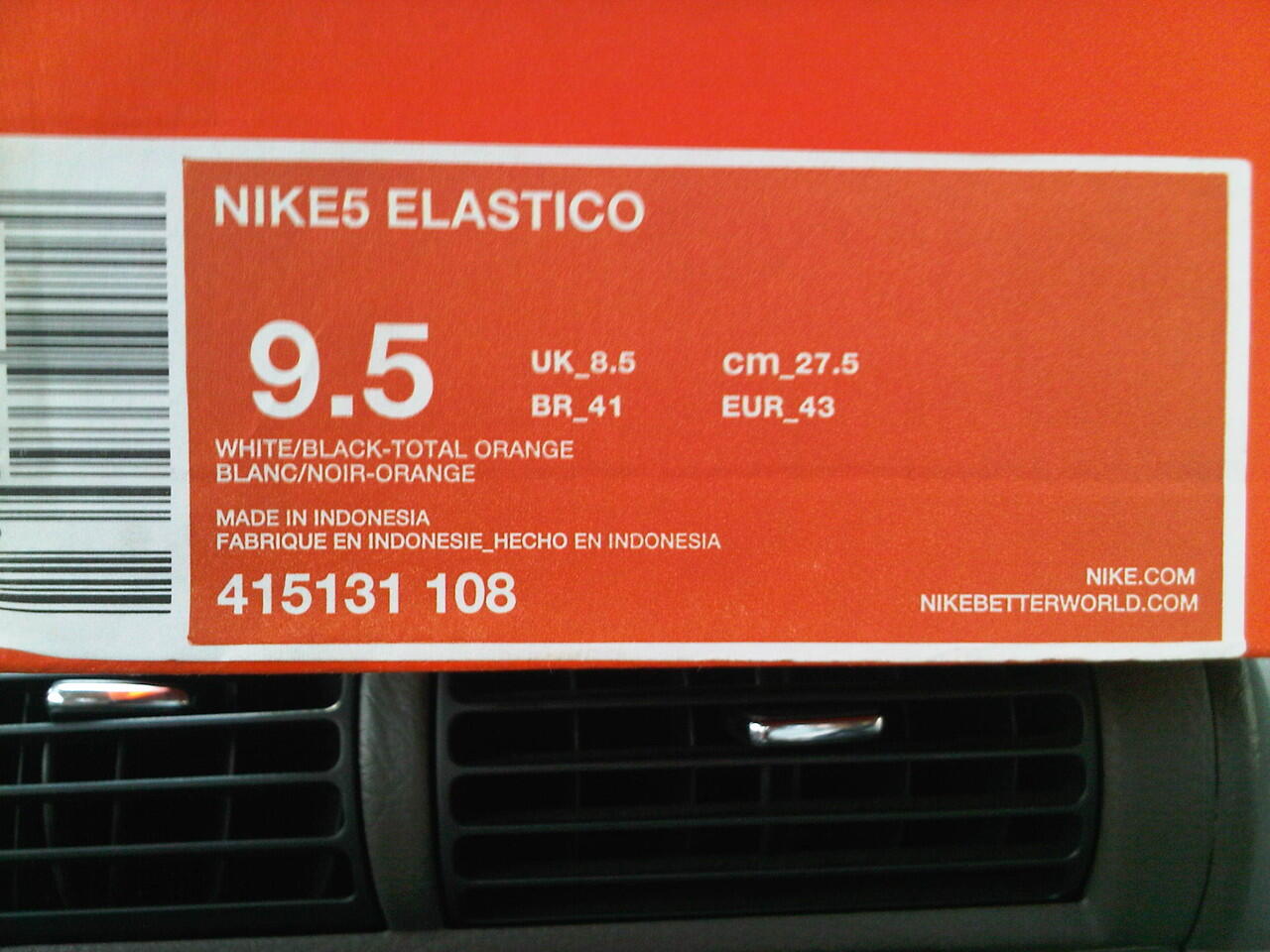 sepatu futsal nike5 elastico 1000% ORI BNIB size 43