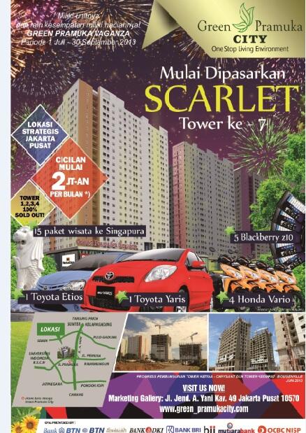 Dijual Apartemen Green Pramuka City JKT
