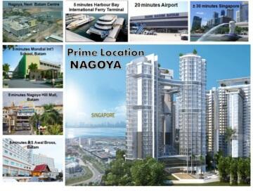 Pemandangan Singapore dari apartemen kota batam