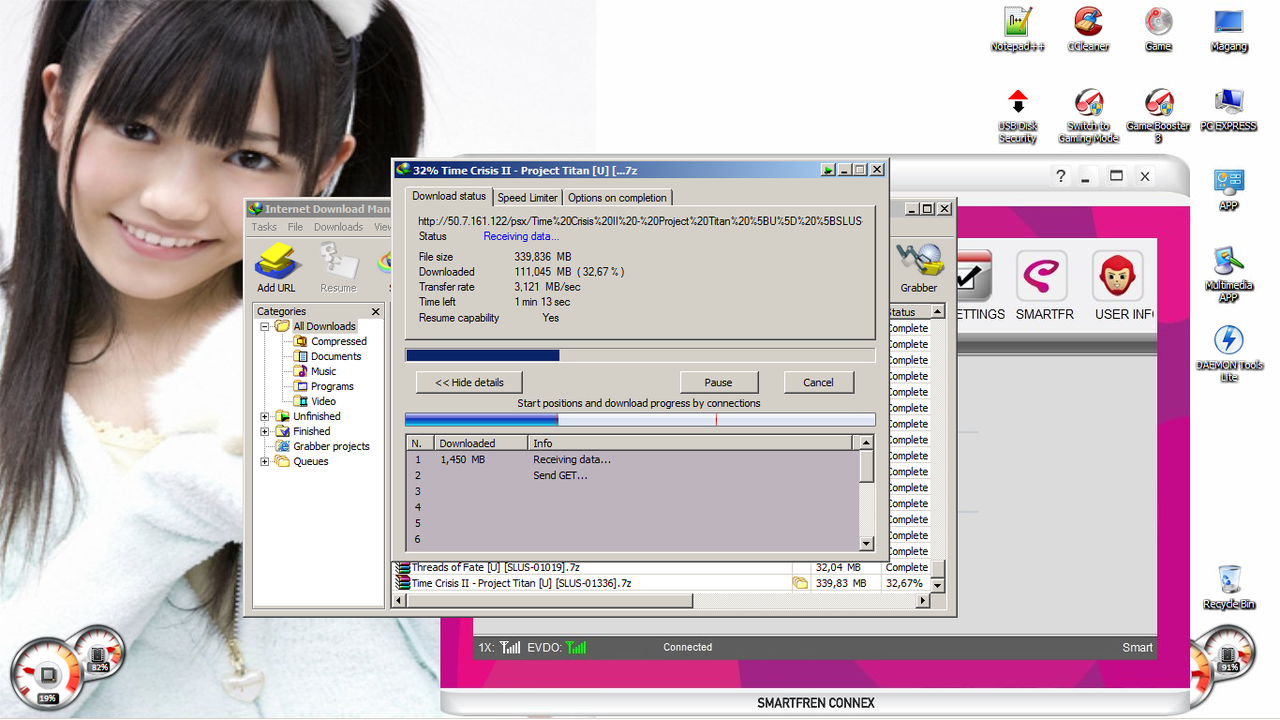 TRICK KONEKSI SMARTFREN UP 3.2 MB/SEC &gt;3.7MB/SEC