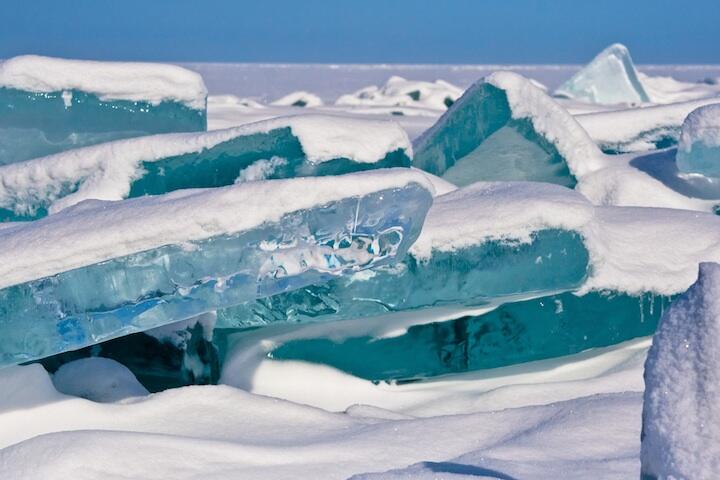 Keren ! Ice Turquoise Northern Danau Baikal,Russia