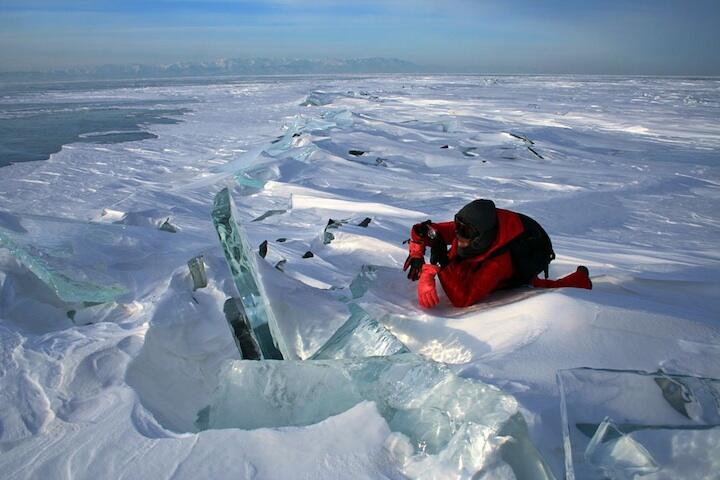Keren ! Ice Turquoise Northern Danau Baikal,Russia
