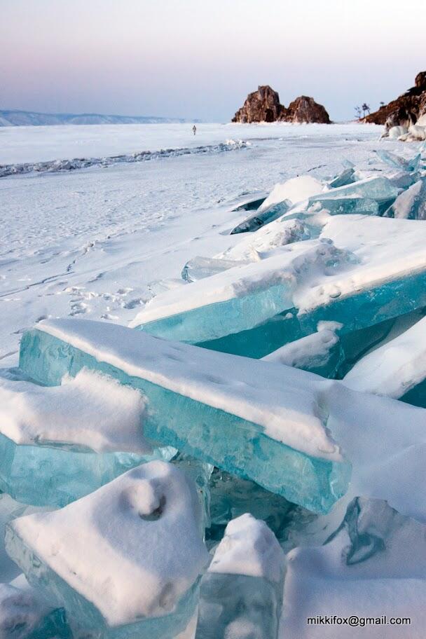 Keren ! Ice Turquoise Northern Danau Baikal,Russia