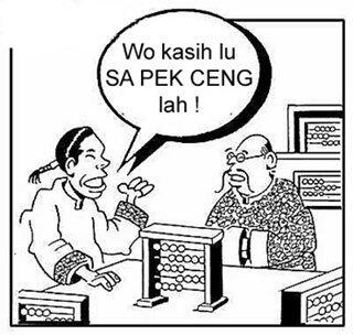 (Berhitung Bahasa Hokien) Cepek, Gopek, Nopek, Goceng, Cetiao