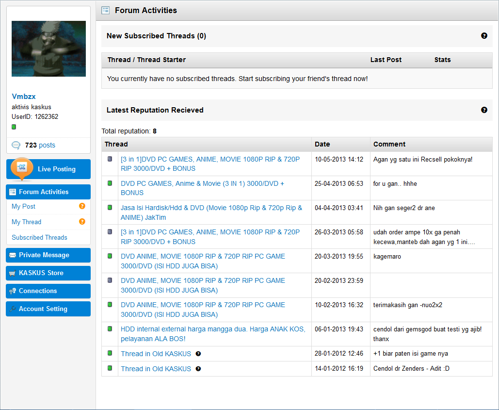 Rp.3000/DVD (Movie, Pc Game, Anime, Tv Series)