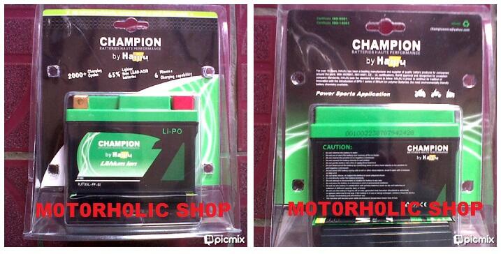 Jual ACCU AKI LITHIUM ION CHAMPION (Free Ongkos kirim JABODETABEK)