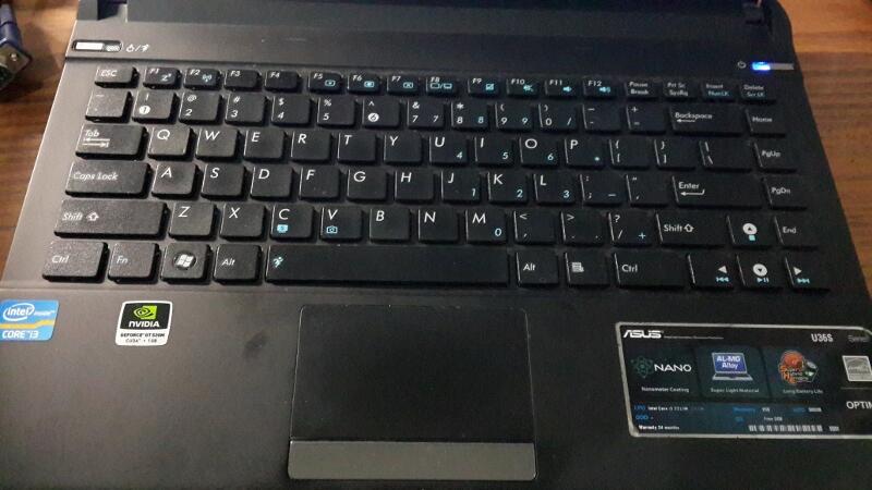 Dijual Laptop Asus U36S mulus + DVDRW + Win 7 HB + Upgrade Memory 6 GB Box Lengkap