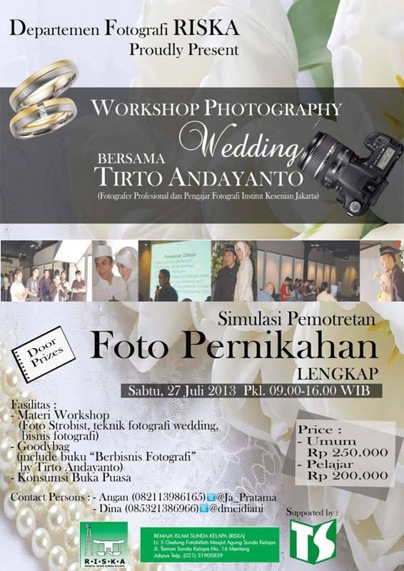 &#91;JUSTINFO&#93; WORKSHOP PHOTOGRAPHY WEDDING