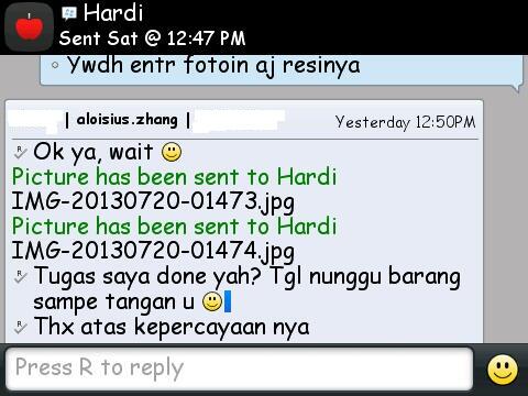 TESTIMONIAL dan bukti aloisius zhang SELLER BERKELAKUAN BAIK