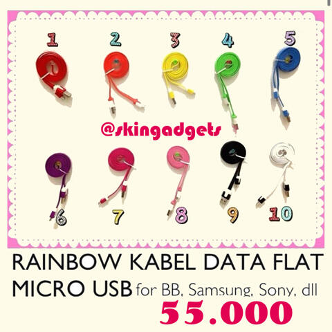 MICRO USB, CHARGER, CABLE DATA, HEADSET, MICRO KIT - RAINBOW. LIMITED STOCK!!