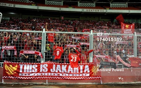 Foto-foto kedatangan Liverpool ke Indonesia 