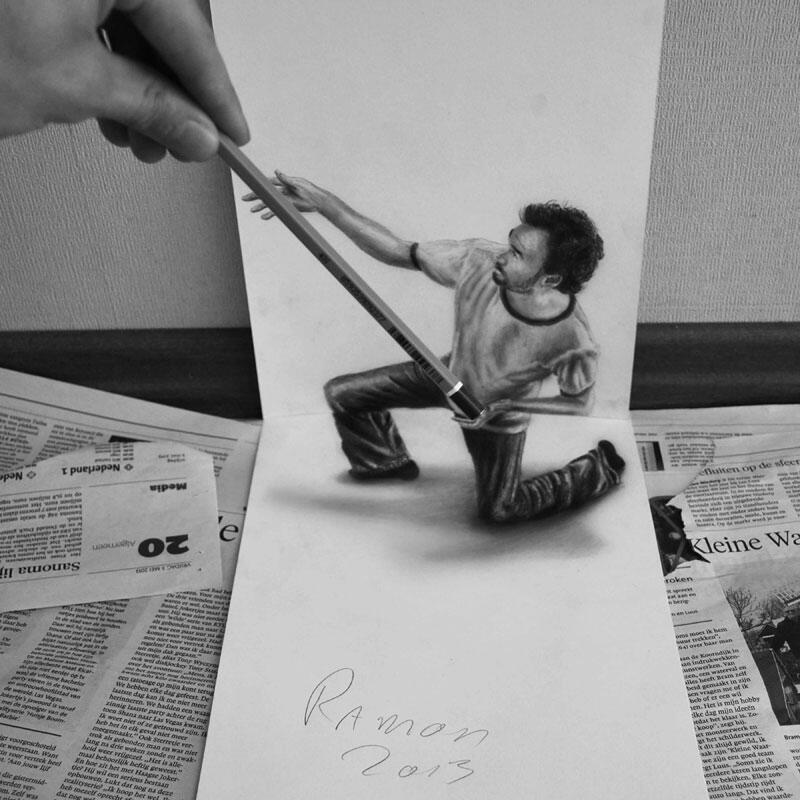 seni pensil 3D keren gan