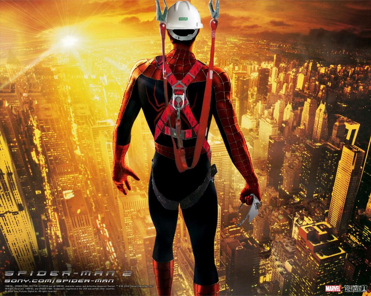 &#91;MANTAP&#93; Spiderman Pun Mempromosikan Safety !!