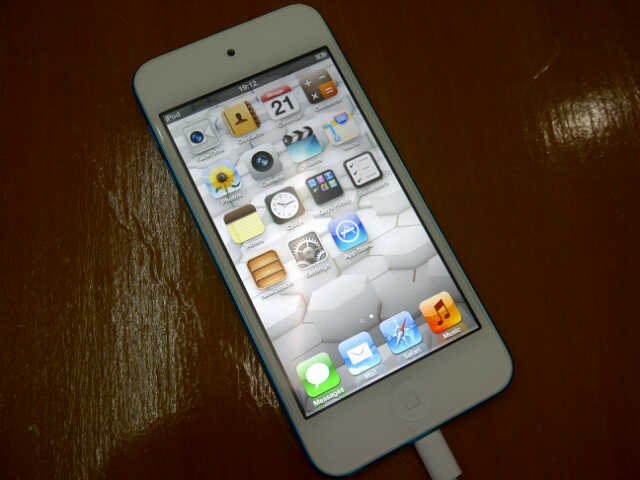 ipod touch 5 blue fullset mulus