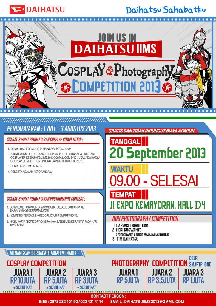  COSPLAY &amp; PHOTOGRAPHY COMPETITION DAIHATSU IIMS 2013