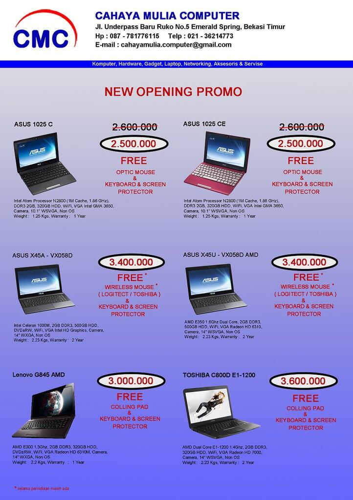 jual laptop (bekasi)
