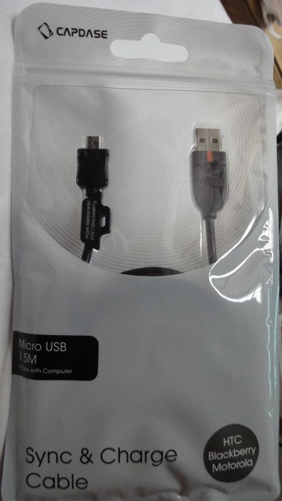 Jual Capdase Charger Cable for BB, HTC, Motorola