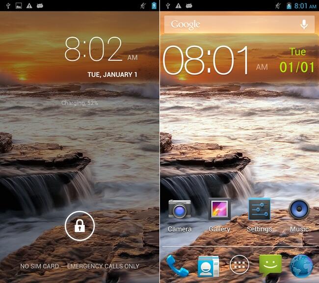 Android 4.2.1, Quad Core, 4.5inch IPS HD, 1GB Ram, 13MP