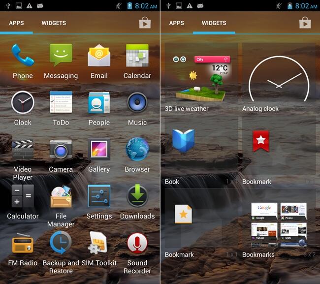 Android 4.2.1, Quad Core, 4.5inch IPS HD, 1GB Ram, 13MP