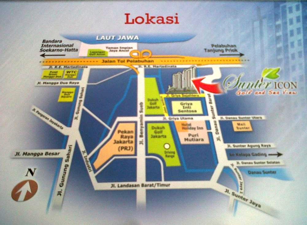 Jual Apartemen Sunter Icon Tower A Lt 9 Unit 901, Jakut (Lokasi Strategis & Sea View)
