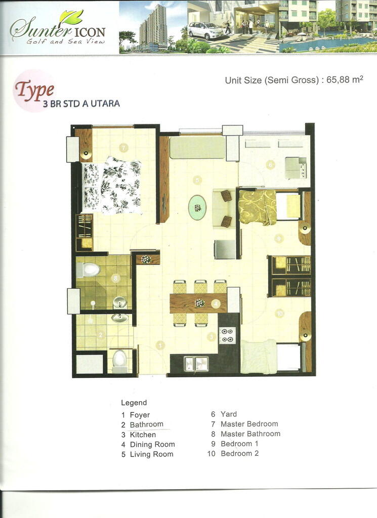 Jual Apartemen Sunter Icon Tower A Lt 9 Unit 901, Jakut (Lokasi Strategis & Sea View)