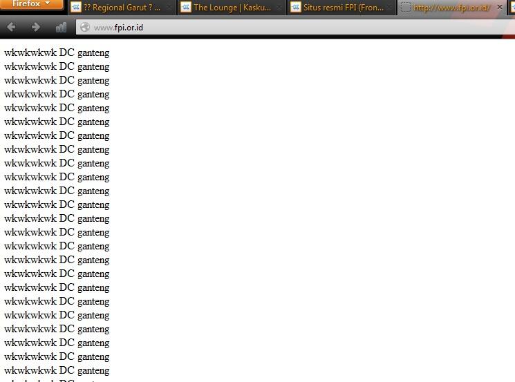 Situs resmi FPI (Front Pembela Islam) kena HACK