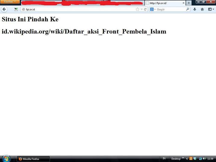 Situs resmi FPI (Front Pembela Islam) kena HACK