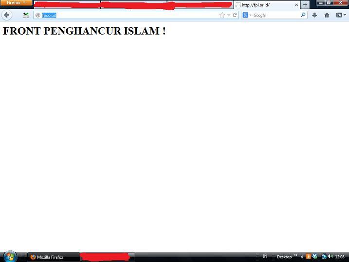 Situs resmi FPI (Front Pembela Islam) kena HACK