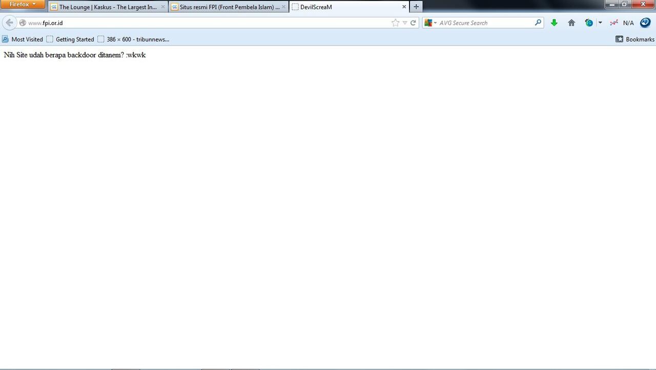 Situs resmi FPI (Front Pembela Islam) kena HACK