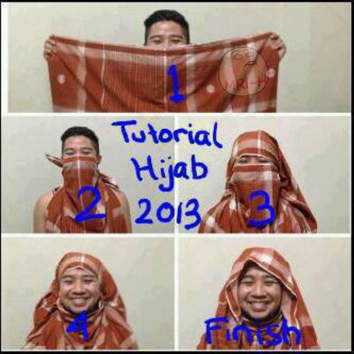 Tutorial berjilbab masa kini :D