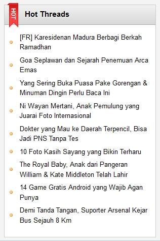 Indeks Hot Threads Bulan Juli 2013 (Part 06)