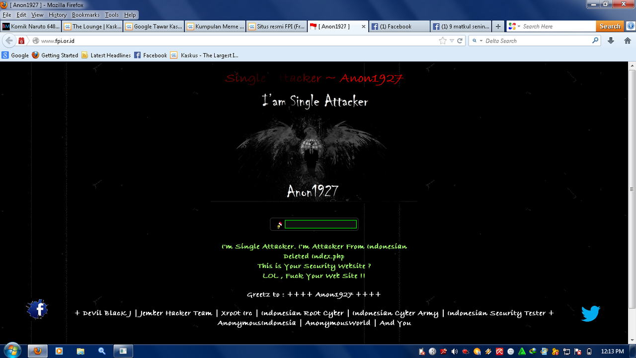 Situs resmi FPI (Front Pembela Islam) kena HACK