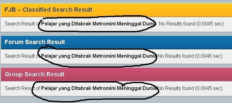 Pelajar yang Ditabrak Metromini Meninggal Dunia