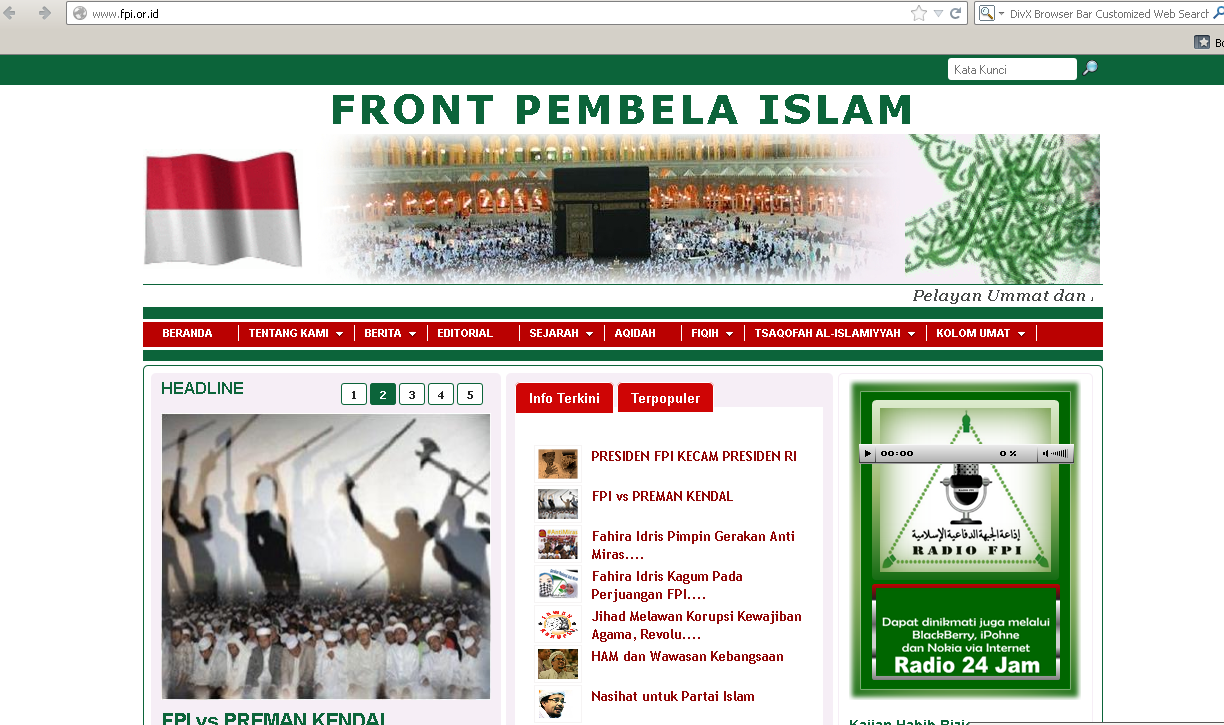 Situs resmi FPI (Front Pembela Islam) kena HACK