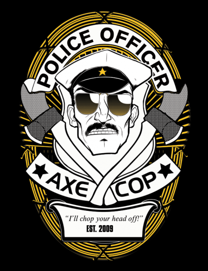 AXE COP, Webcomic yang berasal dari imaginasi anak berumur 5 tahun.