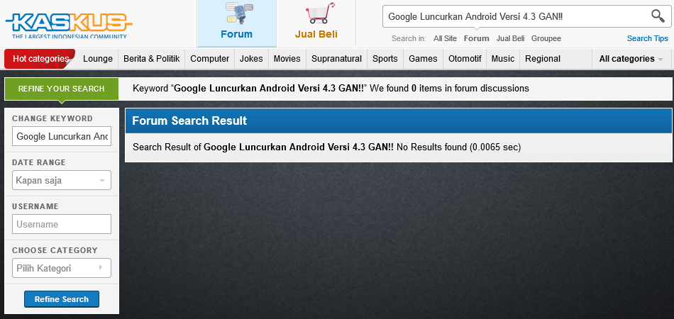 Google Luncurkan Android Versi 4.3 GAN!!