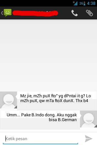 Ketika anak &quot;gaul&quot; nulis SMS 