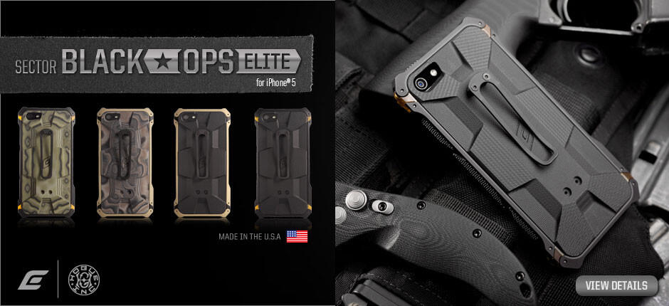 ELEMENT CASE SECTOR/BLACK/SPEC/OPS/RONIN/BAMBOO/G10/SOLACE/ROGUE/CF IPHONE 5/5S