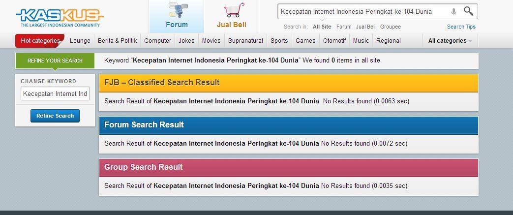 Kecepatan Internet Indonesia Peringkat ke-104 Dunia