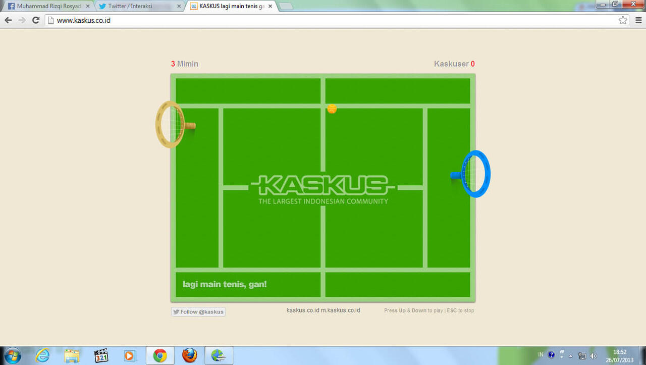 yang tadi pas maintance maen ginian sapa hayoo ngaku :D
