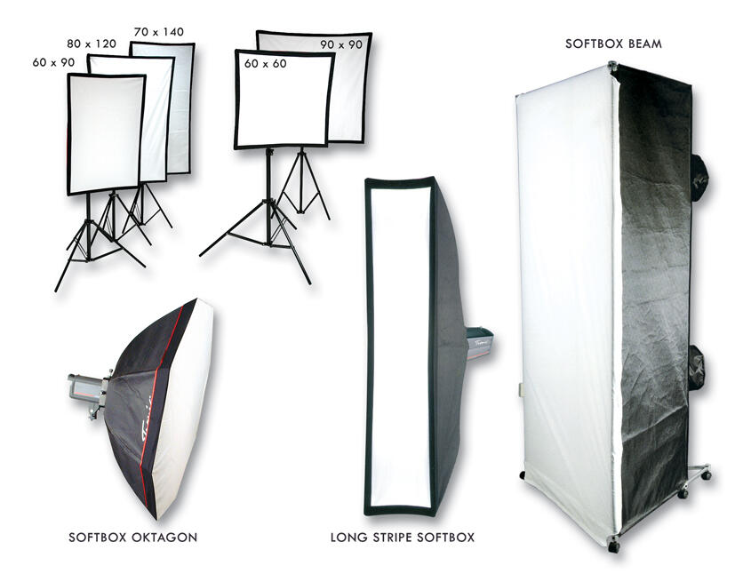 Reflector, umbrella, soft box, photo table, light stand & background stand