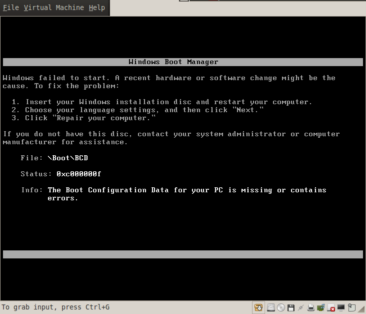 error vmware di BT 5 R3