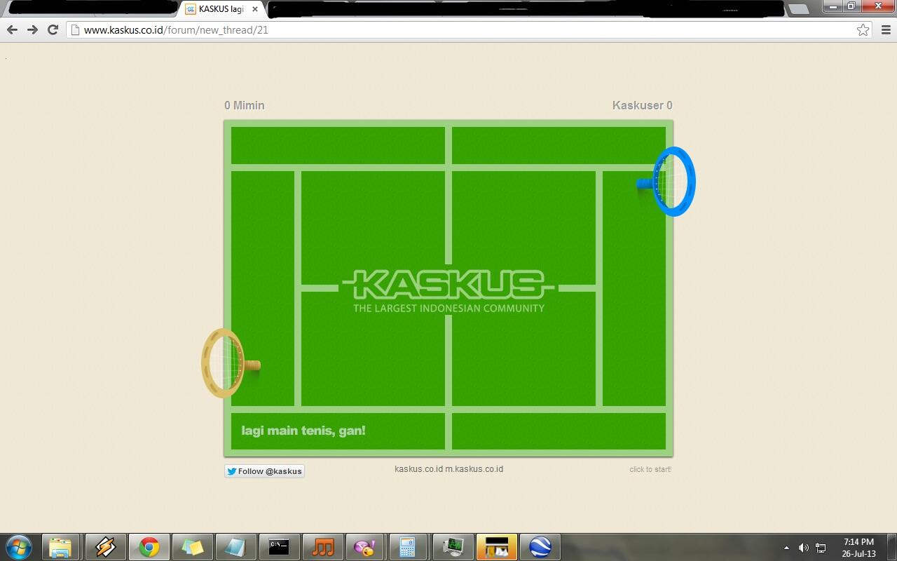 KASKUS LAGI MAIN TENIS....???? Ada yang tau maksudnya gan..???