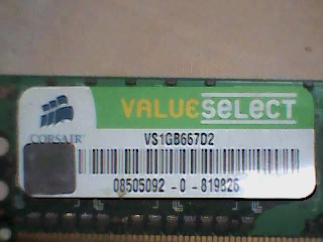 WTS DDR Corsair 1GB PC5300 (Bandung)