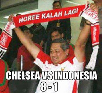 Reaksi suporter saat indonesia kalah lawan chelsea 