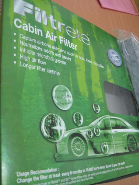 3M In Dash CARBON Air Filter for T.Innova,Yaris, Fortuner